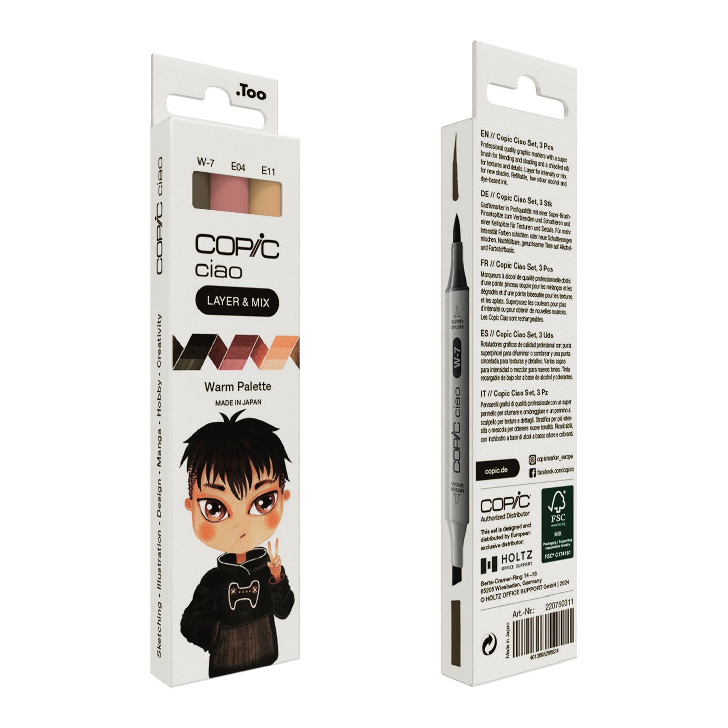 Copic Ciao 3 Layer & Mix Warm Palette